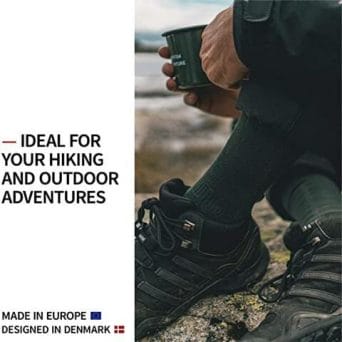 DANISH ENDURANCE Merino Wool Hiking & Walking Socks for Men