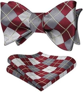 HISDERN Men's Check Plaid Bow Tie