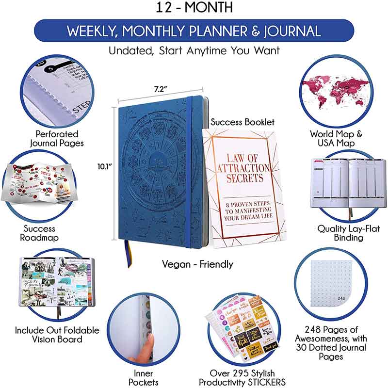 Freedom Mastery Undated Deluxe Weekly, Monthly Planner Freedom Mastery Undated Deluxe Weekly, Monthly Planner